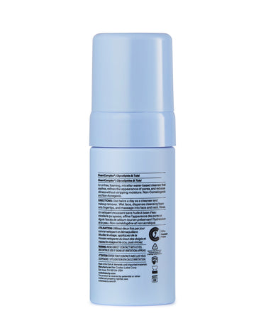 Image of the Shaant balancing foaming cleanser back of bottle.