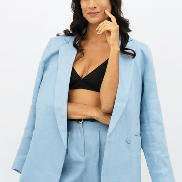 Havana - Blazer Oversize - Bleu Ciel