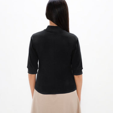 Doha - High Neck Top - Black