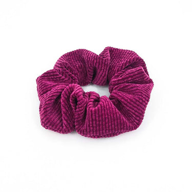 Scrunchie velours côtelé rose passion