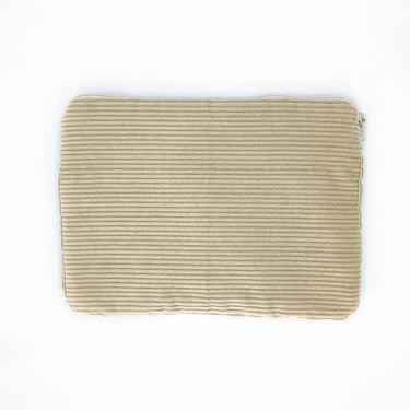 Housse tablette velours cotelé beige