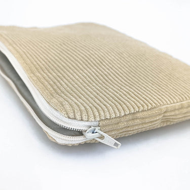 Housse tablette velours cotelé beige