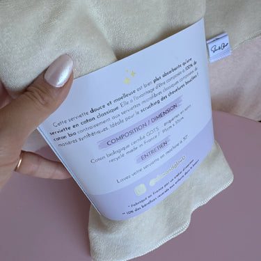 Serviette Microcoton pour les cheveux en coton BIO