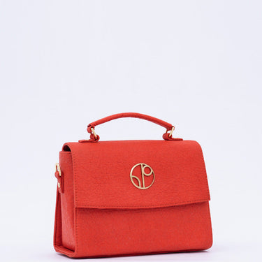 London - Piñatex® Shoulder Bag - Cherry