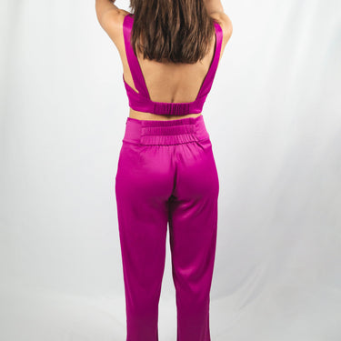 LIPAH - Straight Pants - Magenta Pink