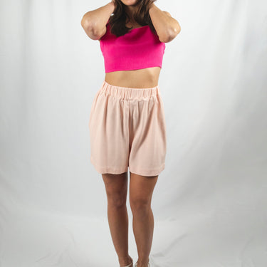 KAWI - Wide Leg Shorts - Powder Pink