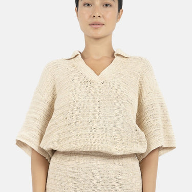 Sedona - Haut Polo Crochet - Naturel