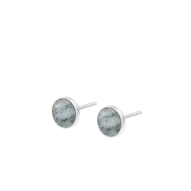 Petites clous d'oreilles de Dolomite Picasso grise.