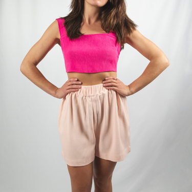 KAWI - Wide Leg Shorts - Powder Pink